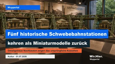 Miniaturmodelle der Wuppertaler Schwebebahn