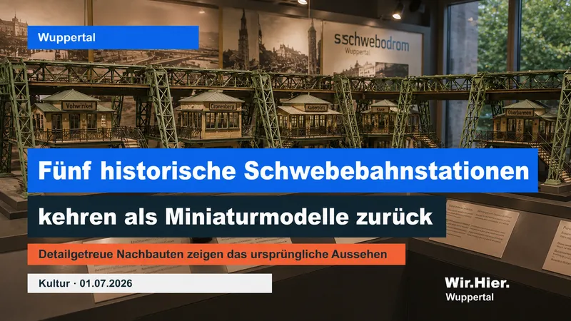 Miniaturmodelle der Wuppertaler Schwebebahn