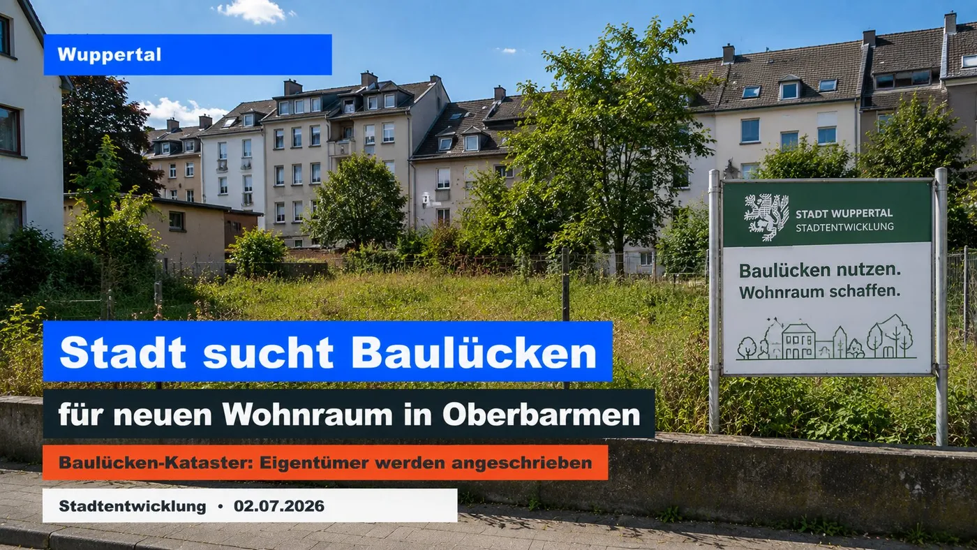 Stadtentwicklung in Wuppertal Baulücken nutzen