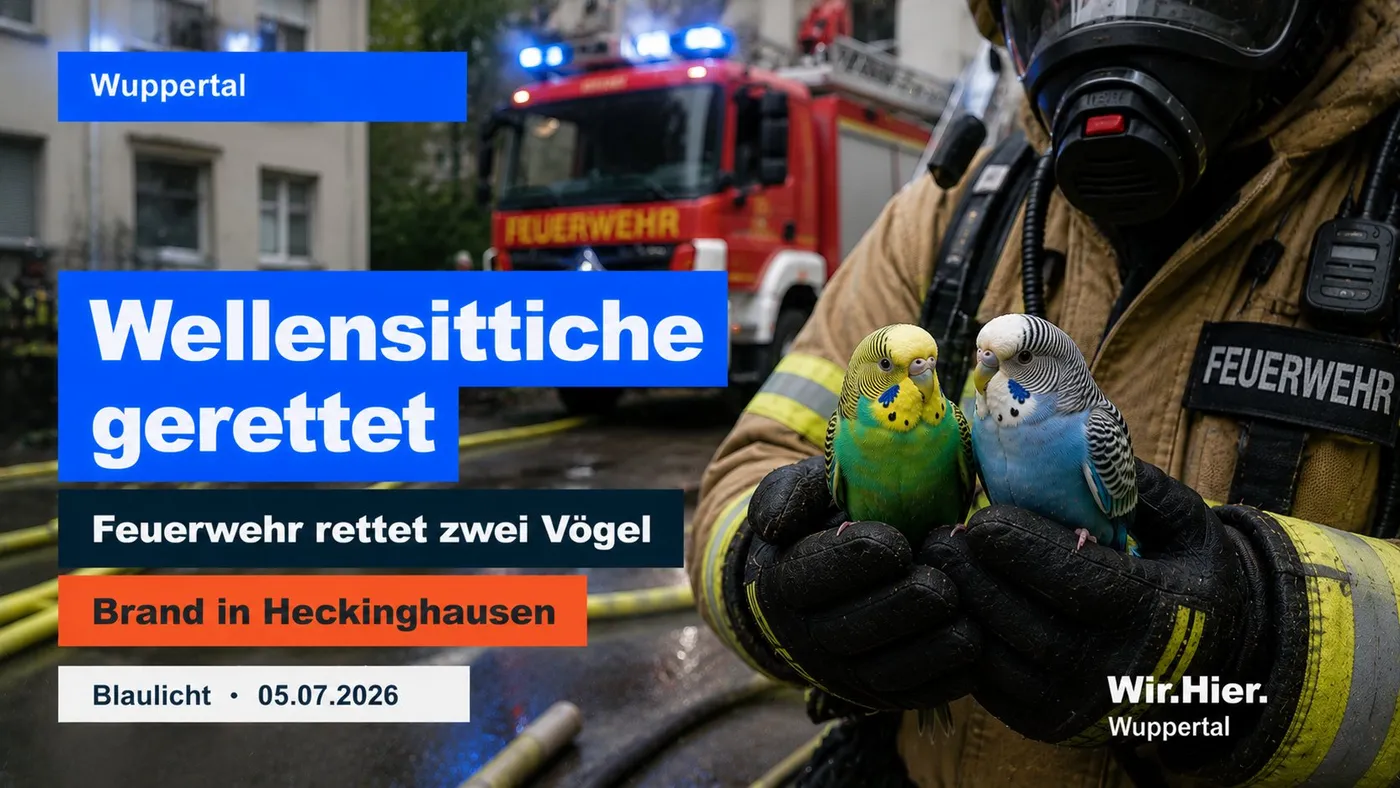 Feuerwehr rettet Wellensittiche in Wuppertal