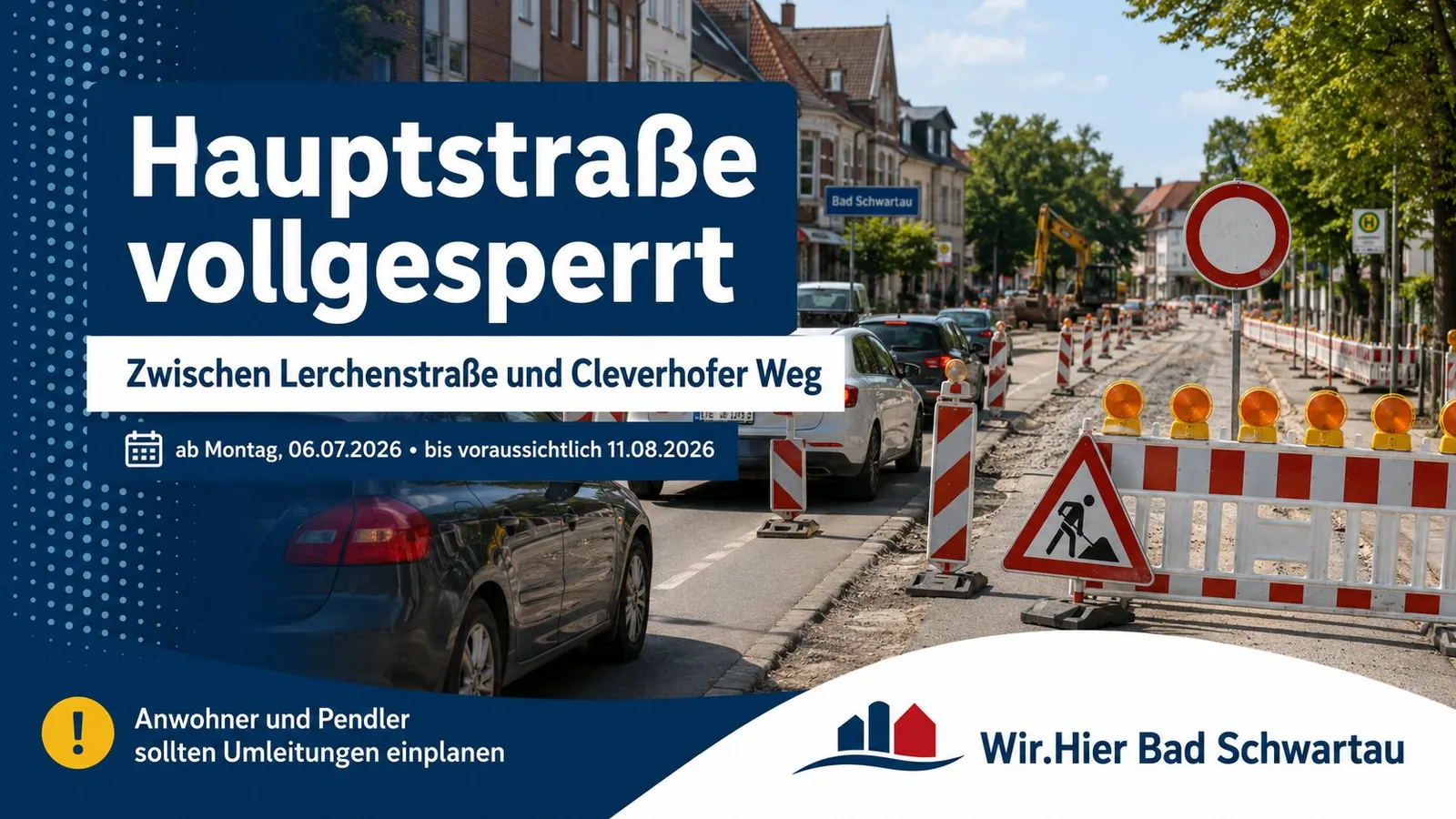 Hauptstraße in Bad Schwartau wird vollgesperrt: