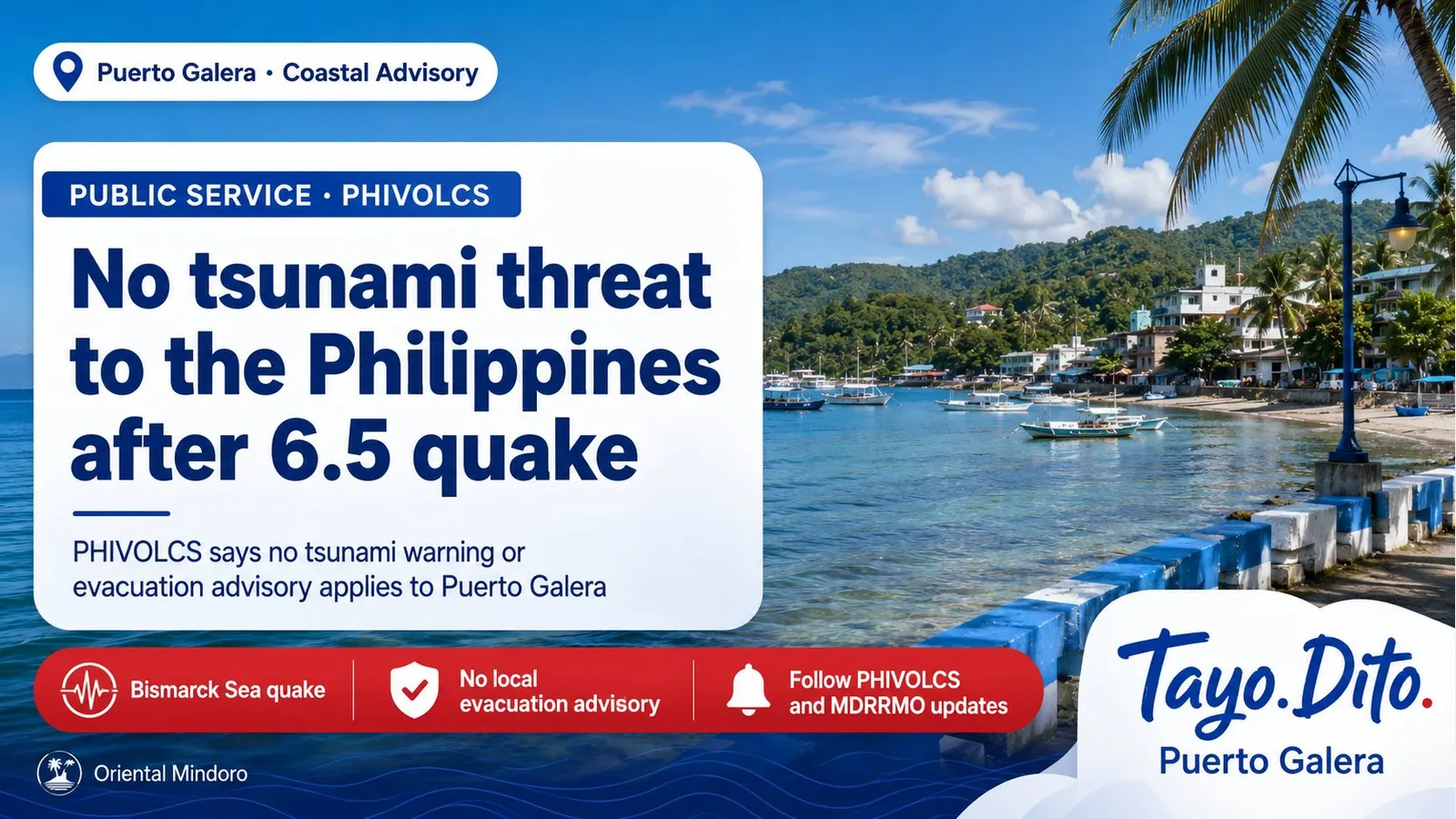 PHIVOLCS says no tsunami threat to the Philippines after Bismarck Sea quake
